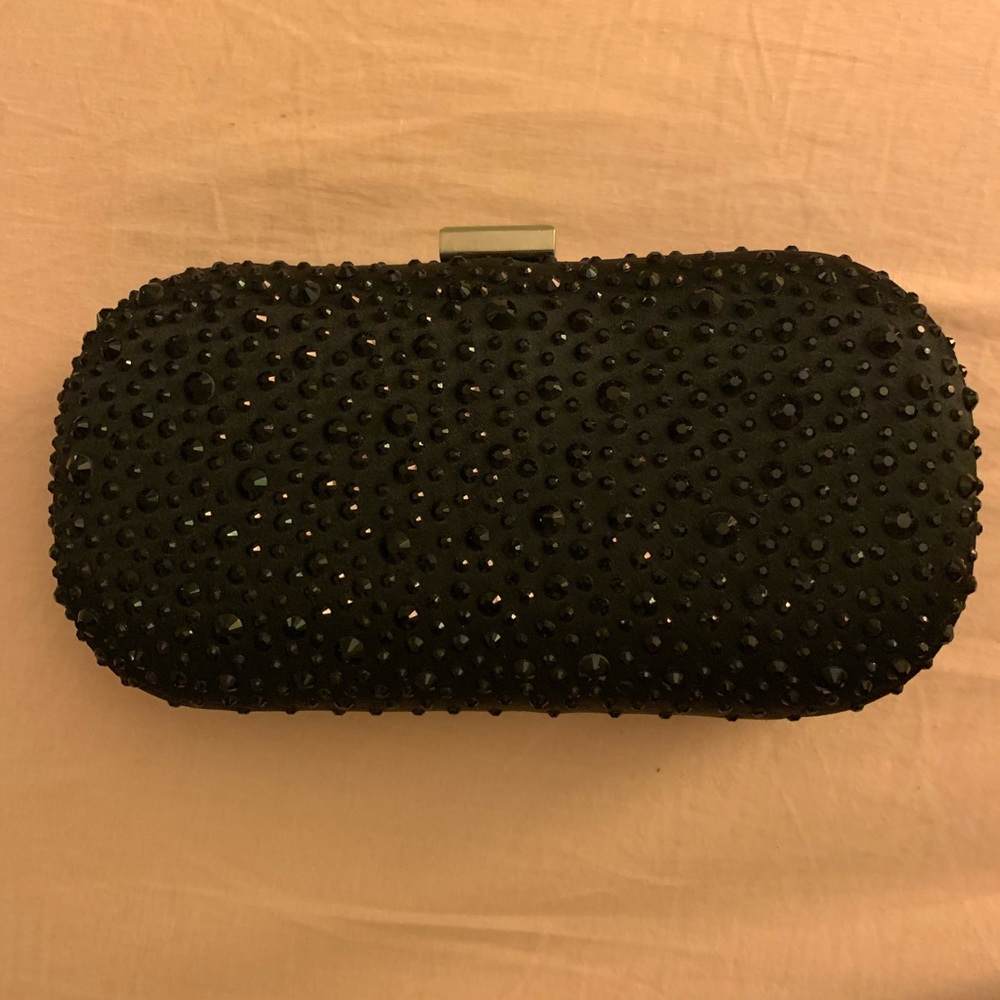 Black Gem Formal Evening Clutch Bag
